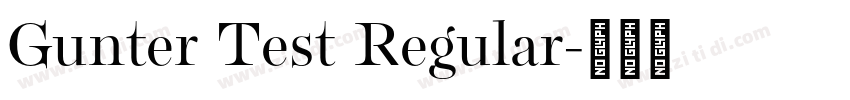 Gunter Test Regular字体转换